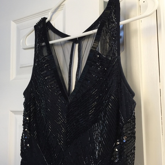 Long beaded and sequin dress