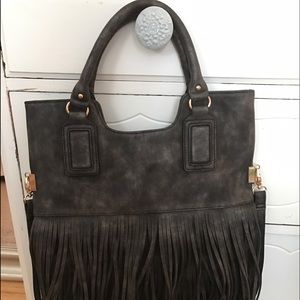 Sole Society Fringe Foldover Bag