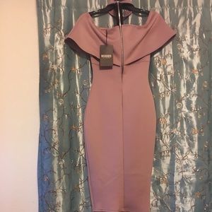 Choker Neck Zip Back Bandeau Midi