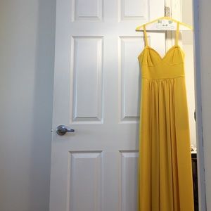 BCBG max Azria Long yellow dress