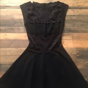 Bebe Lace Midriff Dress!
