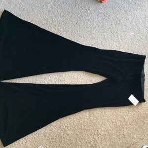 Free People black velvet pants