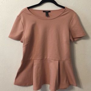 Blush Peplum Tee