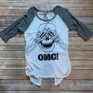 "OMG" Skull Top