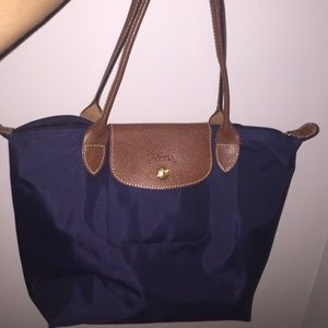 Navy blue longchamp purse