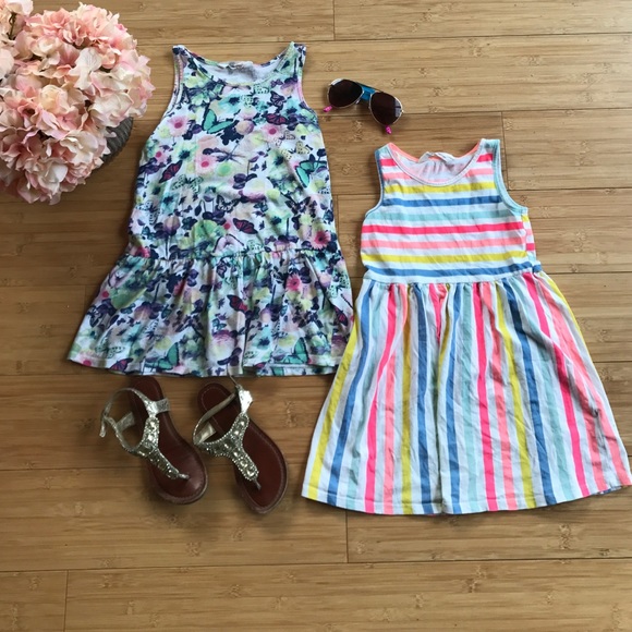 2 H & M girls spring summer dresses
