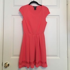 Peach A-line Dress