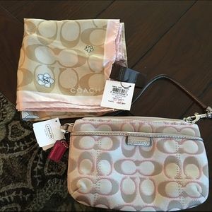 Coach wristlet & Coach scarf