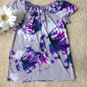 JLO Floral silver top metal detail