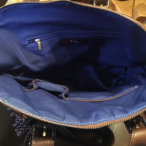 Hunter Green/Brown Purse (New) JustFab - Picture 3 of 3