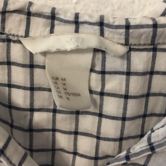 Windowpane Oversized Button-up Blouse - Picture 3 of 3