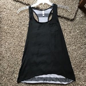 Xhilaration Black and Striped Pocket Tank- Size S