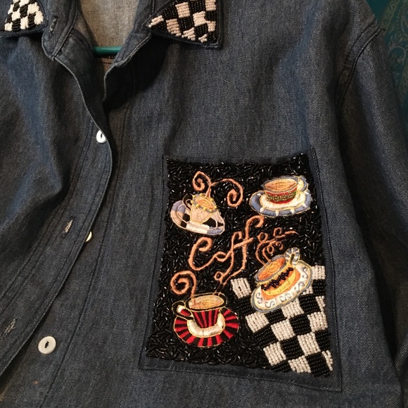 Coffee Lover? Look at this Denim Shirt - Picture 2 of 4