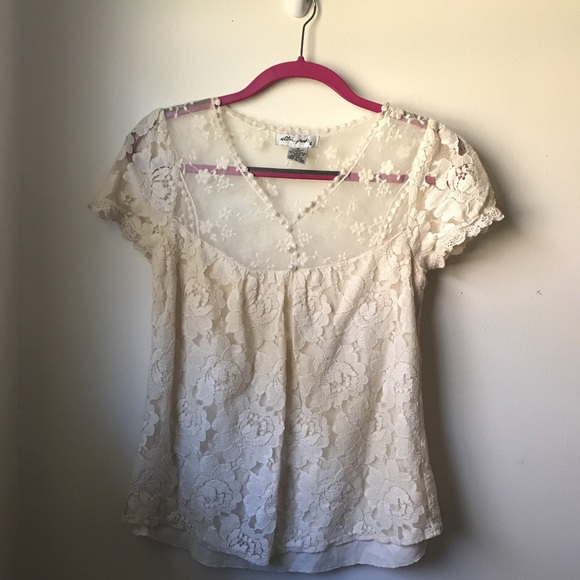 Cream lace blouse
