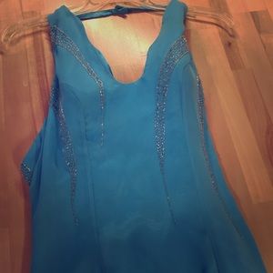 Blue prom dress