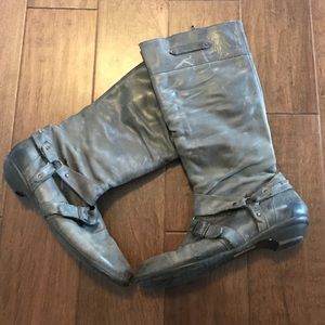 Grey leather boots from Born