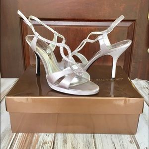 Super Stylish Silver High Heels By Michael Shannon