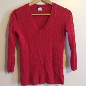 Jcrew cable knit light sweater
