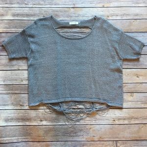 Crop Top with Open back String Detail