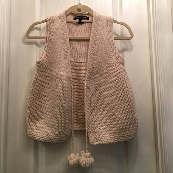 French Connection knitted cream vest - size L