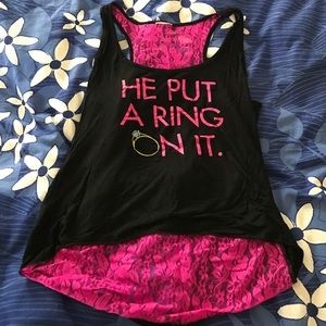 He put a ring on it tank