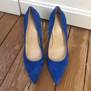 Ivanka Trump blue suede heels
