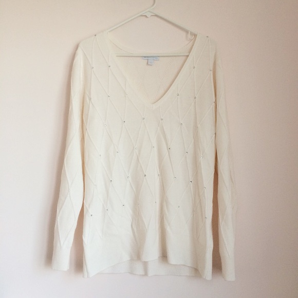Ivory Rhinestone Sweater - Picture 2 of 4