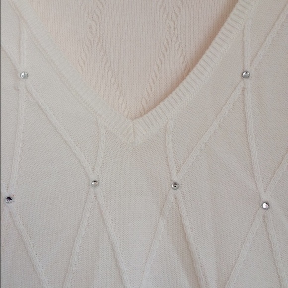 Ivory Rhinestone Sweater - Picture 4 of 4