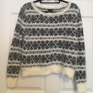 Jessica Simpson Fuzzy Crewneck Sweater