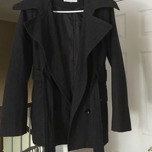 Gray New York & Company Pea coat worn once