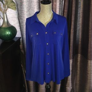 Royal blue blouse