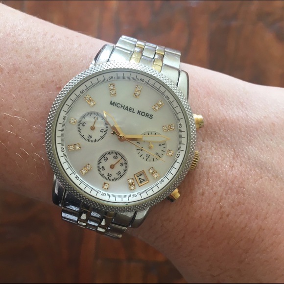 Michael Kors silver/gold tone watch