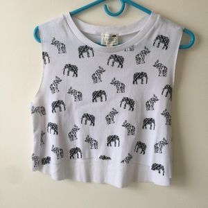 NWOT PacSun Slightly cropped elephant tank top