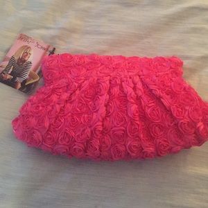 Hot pink rose clutch