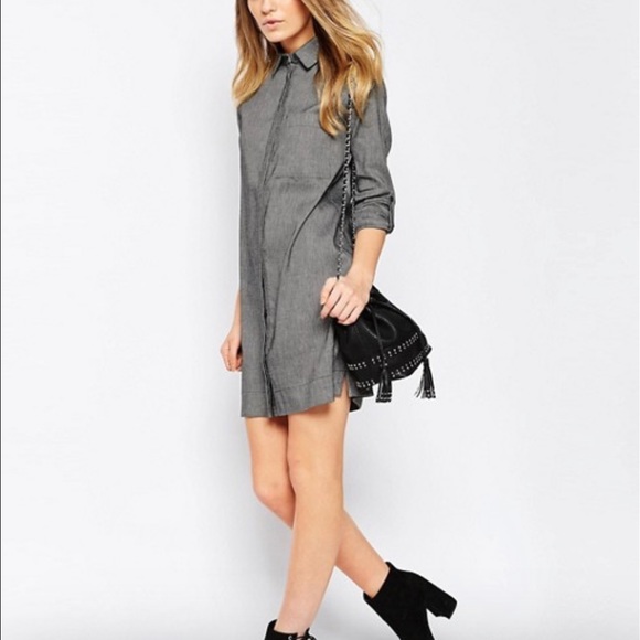 NWOTs! ASOS Shirt Dress in Natural Fiber Size 6