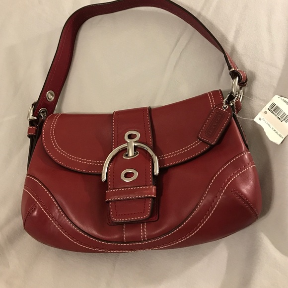 NWT Retired Real Coach Red Small SOHO Flap Purse