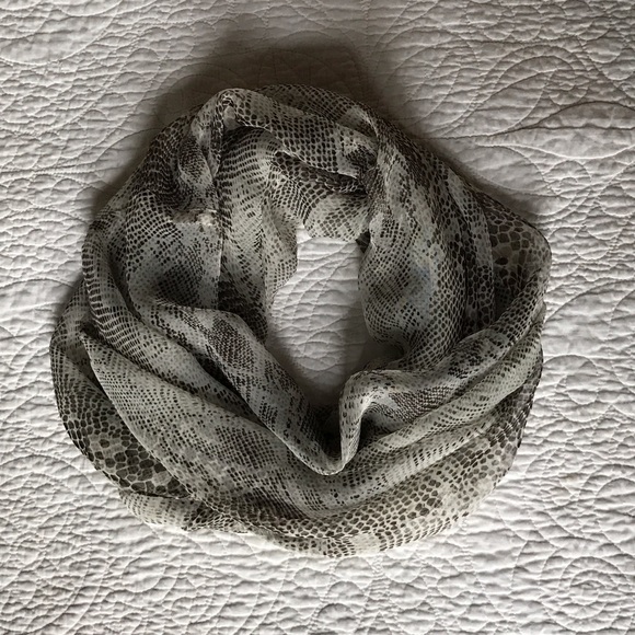 Subtle snake skin infinity scarf