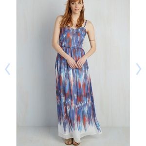 ModCloth Brushstrokes Maxi Dress