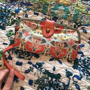 Paisley wallet wristlet