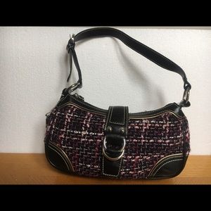 Coach pink, black and white purse