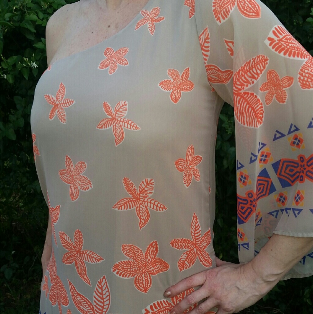 π¨ SALE One-Shoulder Tunic Dress LAST ONE - Picture 4 of 4
