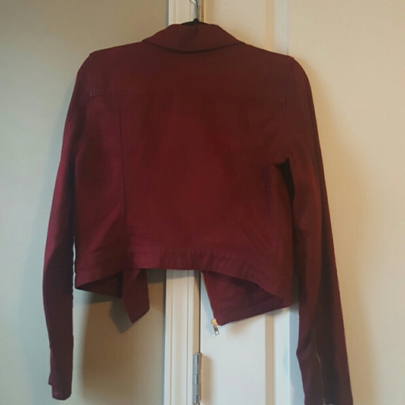GUESS! Burgandy Denim Jacket - Picture 3 of 4