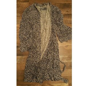 Victorias Secret pink cheetah print robe