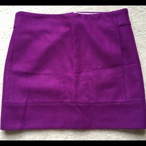J. Crew wool mini skirt Size 0 Magenta / purple