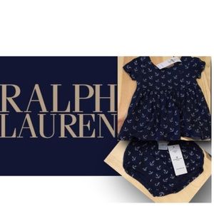 Ralph Lauren 3M 2 Piece Baby Girl Dress & Bloomers