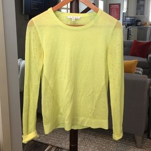 Cabi lemon-lime Split Back Pullover, XS