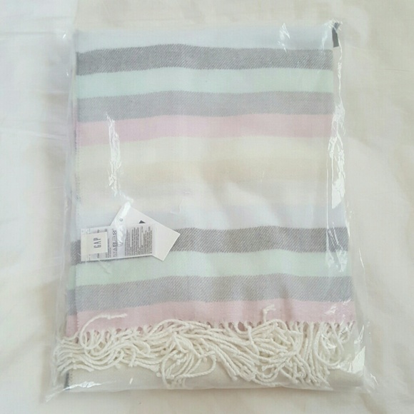 GAP Cozy Soft Modal Stripe Scarf NEW - Picture 2 of 2