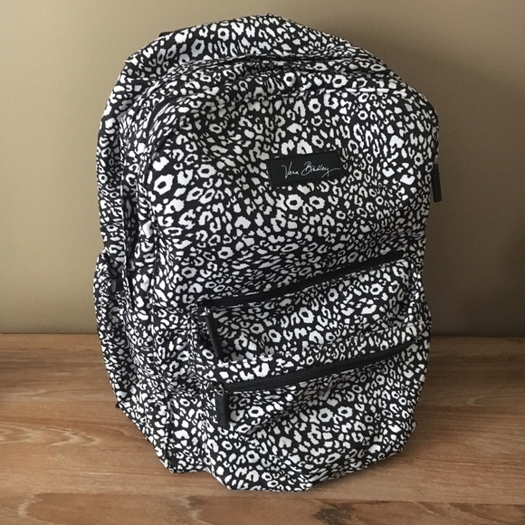 Vera Bradley Handbags - Vera Bradley B&W Animal Print Large Backpack