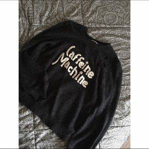 NWOT WILDFOX caffeine machine sweater