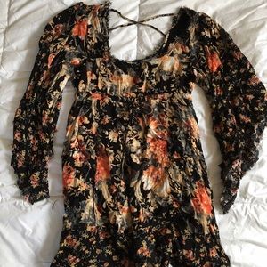 Free People Floral Babydoll Dress